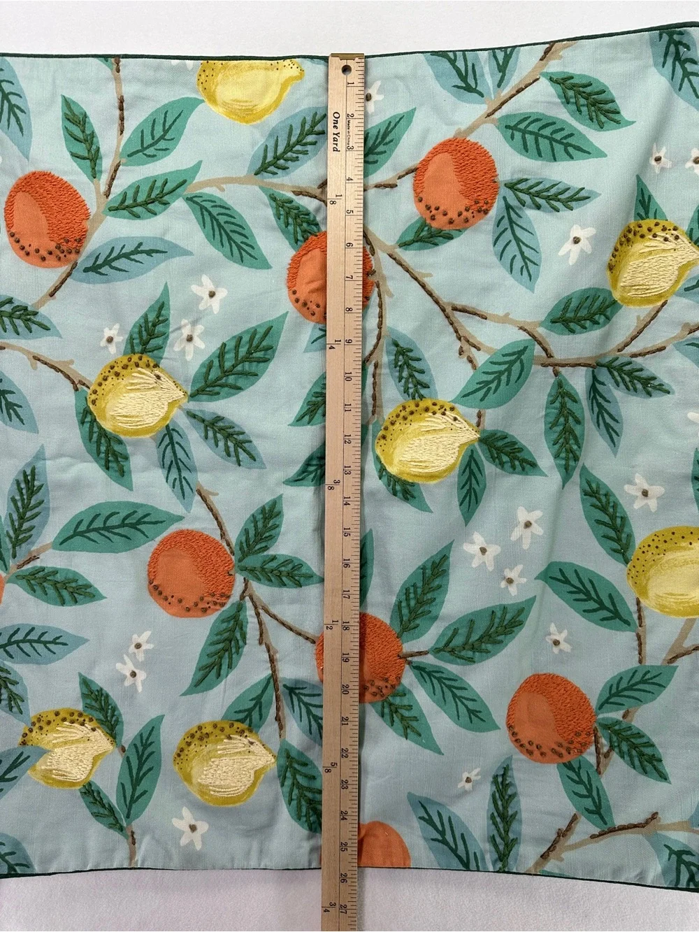 Rifle Paper Co Company Store Embroidered Euro Pillow Sham Cover Citrus Grove
